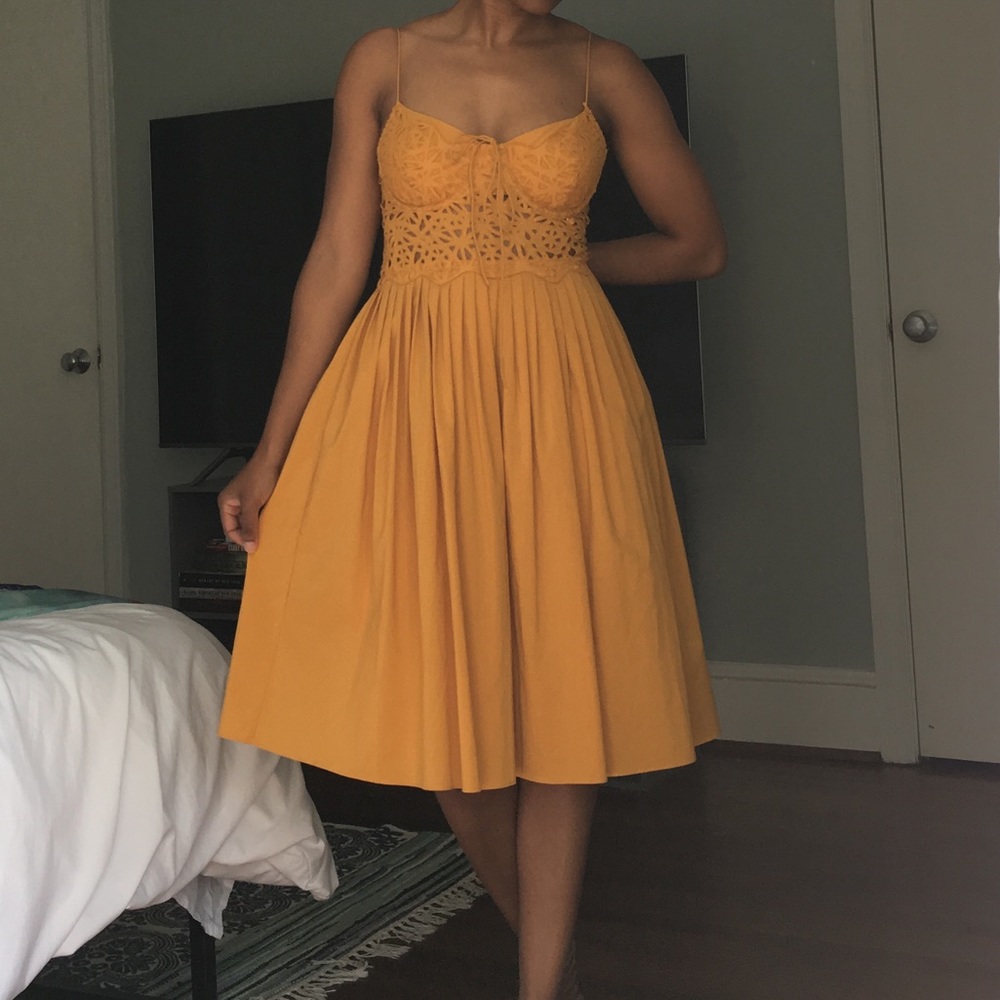 Mustard yellow Catherine malandrino sundress
